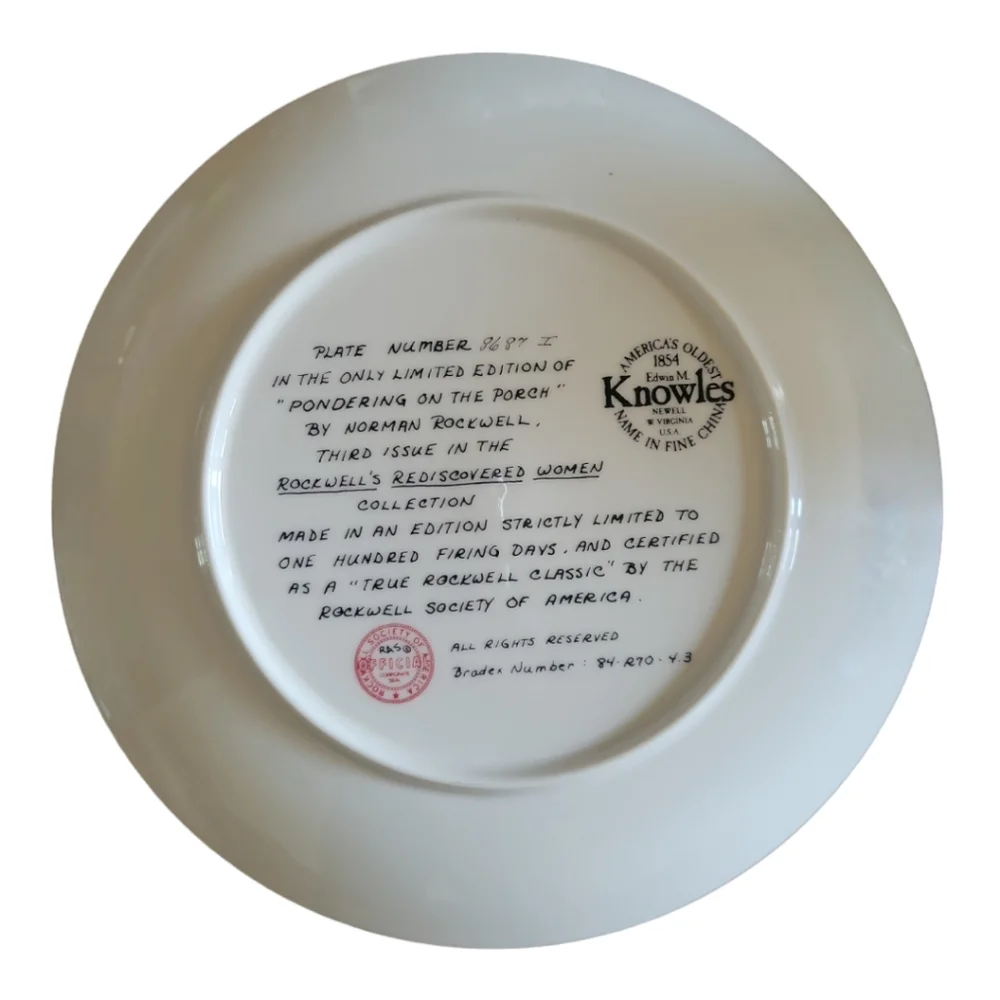 Vtg 82 Knowles Norman Rockwell Collector's Plate 